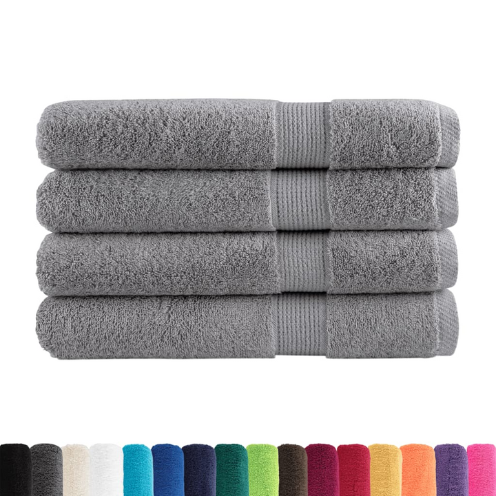 SOLUND Premium Towels, Set of 4, Grey | 100x200cm | Ultra-Absorbent 600gsm, Soft & Durable | OEKO-TEX Certified | Machine Washable - Premium  from Home Treasures - Just £106.99! Shop now at Home Treasures