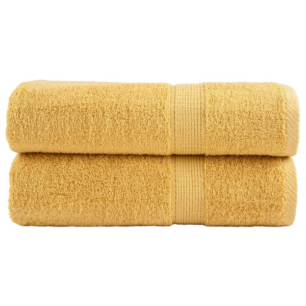 SOLUND Premium Bath Towels, Set of 2 - Luxurious Gold 100x150cm, Ultra-Soft & Absorbent 600gsm Cotton Towels - Premium  from Home Treasures - Just £45.99! Shop now at Home Treasures