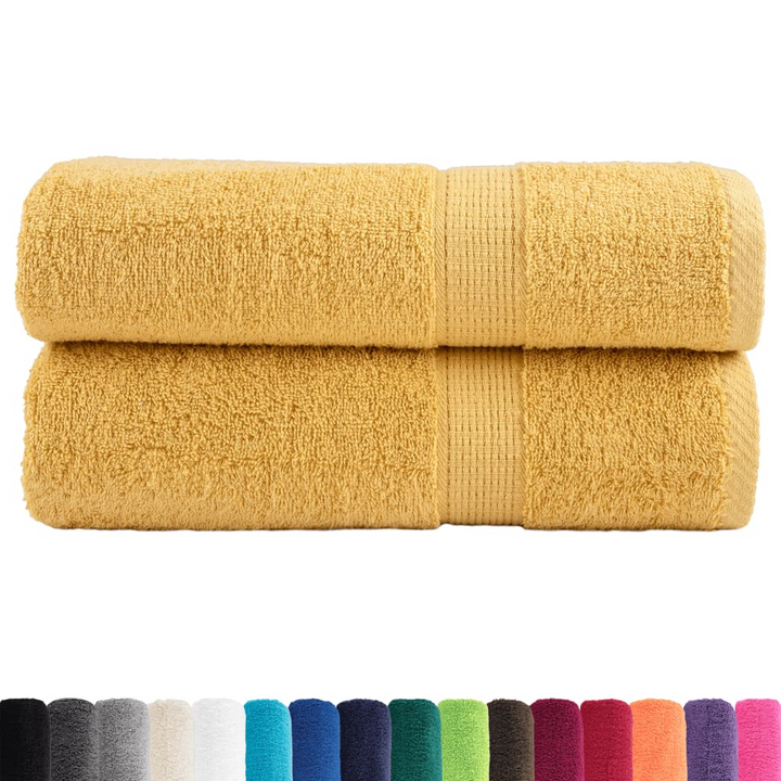 SOLUND Premium Bath Towels, Set of 2 - Luxurious Gold 100x150cm, Ultra-Soft & Absorbent 600gsm Cotton Towels - Premium  from Home Treasures - Just £45.99! Shop now at Home Treasures