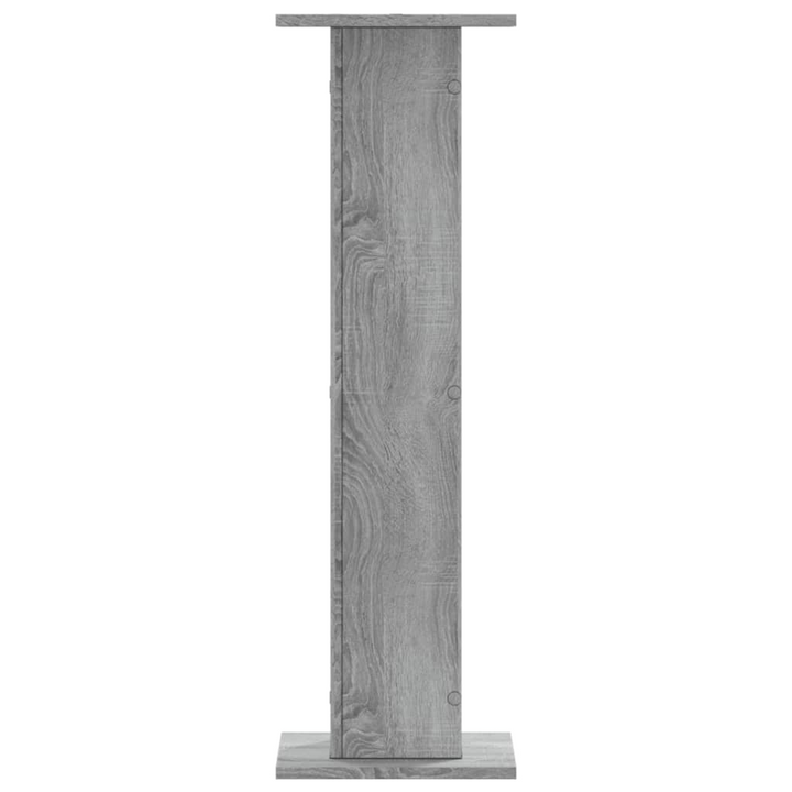 Set of 2 Grey Sonoma Speaker Stands - Engineered Wood, 95cm Height, 30x30cm Top Plate, 60kg Capacity - Premium  from Home Treasures - Just £77.99! Shop now at Home Treasures