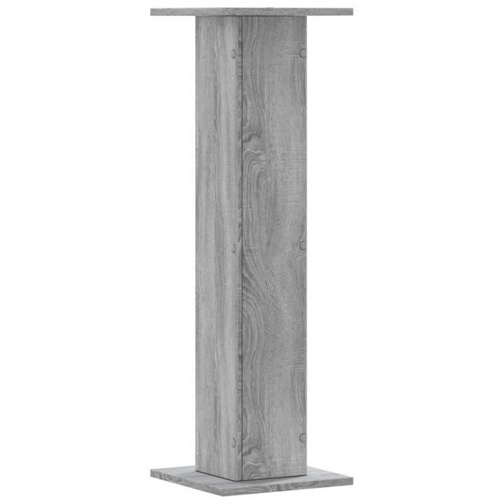 Set of 2 Grey Sonoma Speaker Stands - Engineered Wood, 95cm Height, 30x30cm Top Plate, 60kg Capacity - Premium  from Home Treasures - Just £77.99! Shop now at Home Treasures