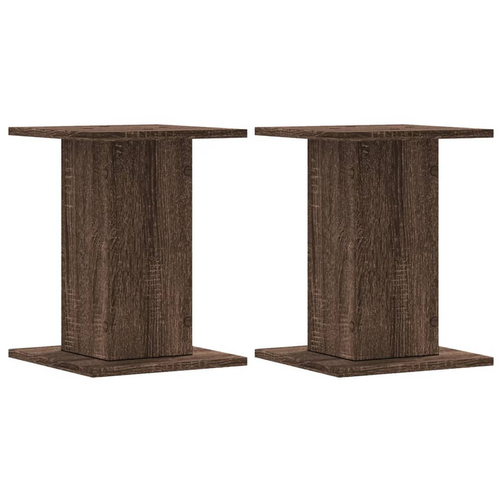 Brown Oak Speaker Stands - Set of 2, Engineered Wood, 30x30x40 cm, Sturdy & Stylish - Premium  from Home Treasures - Just £48.99! Shop now at Home Treasures