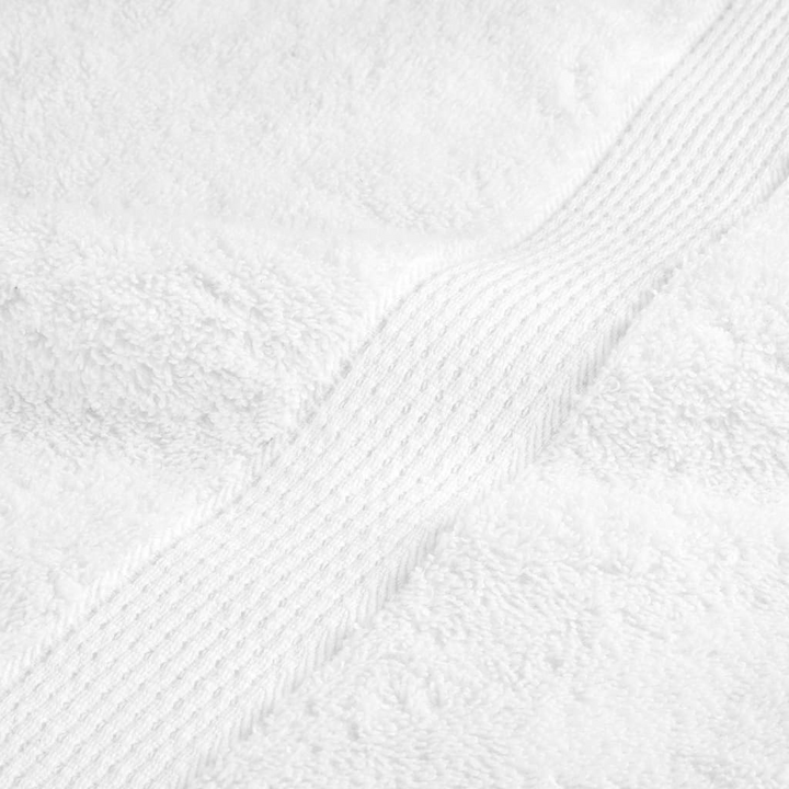 SOLUND Premium Towels, Set of 5 - 100% Cotton, Soft & Absorbent, White, 100x200cm, 600gsm, OEKO-TEX Certified, Machine Washable - Ideal for Home & Commercial Use - Premium  from Home Treasures - Just £657.99! Shop now at Home Treasures