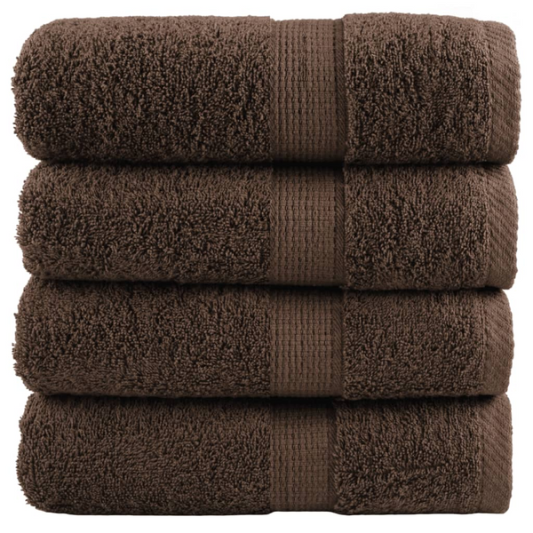 SOLUND Premium Soap Towels, Set of 4 - Ultra Soft, Highly Absorbent, Luxury 100% Cotton, Brown, 30x30cm, 600 GSM - Premium  from Home Treasures - Just £15.99! Shop now at Home Treasures