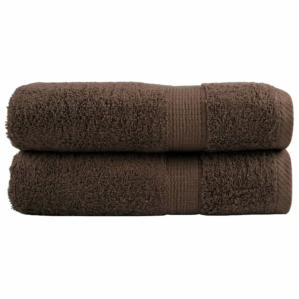 SOLUND Premium Hand Towels, Set of 2, Brown, 50x100cm, Ultra-Soft 100% Cotton, 600gsm, OEKO-TEX Certified - Premium  from Home Treasures - Just £23.99! Shop now at Home Treasures