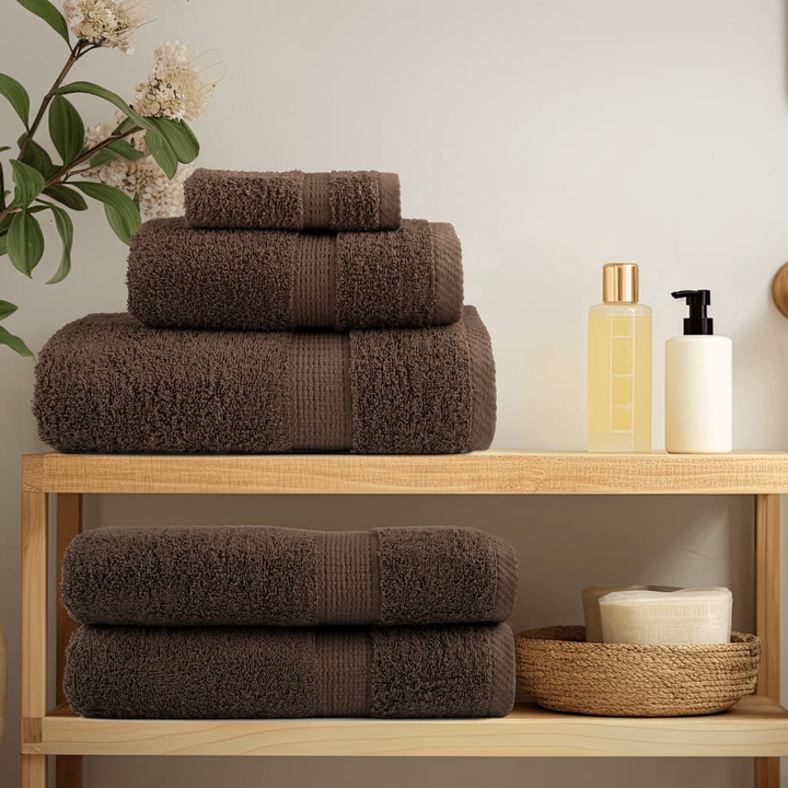 SOLUND Premium Brown Shower Towels, Set of 4 - 100% Cotton, 70x140cm, 600gsm, Ultra-Soft & Absorbent, OEKO-TEX Certified - Premium  from Home Treasures - Just £54.99! Shop now at Home Treasures