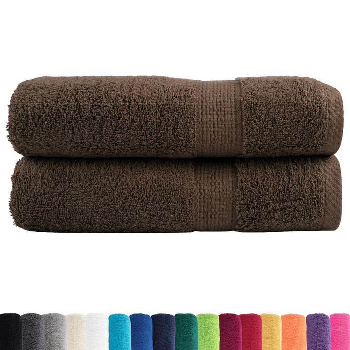 SOLUND Premium Bath Towels, Set of 2, 100x150cm, Brown, 100% Cotton, 600gsm, Super Absorbent & Soft, OEKO-TEX Certified - Premium  from Home Treasures - Just £43.99! Shop now at Home Treasures