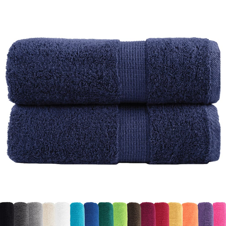 SOLUND Premium Luxury Navy Blue Guest Towels - Set of 2, 30x50cm, Ultra-Soft & Absorbent, 100% Cotton, 600gsm, OEKO-TEX Certified - Premium  from Home Treasures - Just £14.99! Shop now at Home Treasures