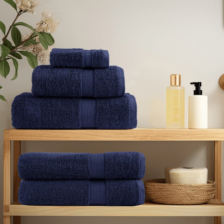 SOLUND Premium Luxury Navy Blue Guest Towels - Set of 2, 30x50cm, Ultra-Soft & Absorbent, 100% Cotton, 600gsm, OEKO-TEX Certified - Premium  from Home Treasures - Just £14.99! Shop now at Home Treasures