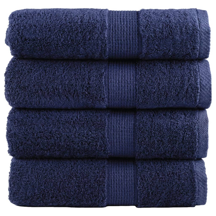 SOLUND Premium Soap Towels 4-Pack, Navy Blue - 100% Cotton, 600gsm, Ultra Soft & Durable - Premium  from Home Treasures - Just £18.99! Shop now at Home Treasures