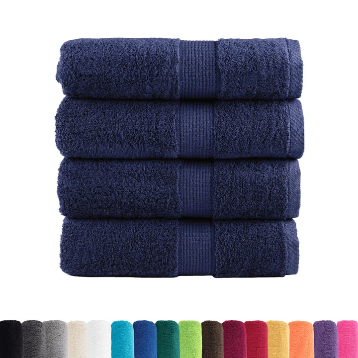 SOLUND Premium Soap Towels 4-Pack, Navy Blue - 100% Cotton, 600gsm, Ultra Soft & Durable - Premium  from Home Treasures - Just £18.99! Shop now at Home Treasures