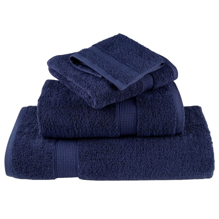 SOLUND Premium Soap Towels 4-Pack, Navy Blue - 100% Cotton, 600gsm, Ultra Soft & Durable - Premium  from Home Treasures - Just £18.99! Shop now at Home Treasures