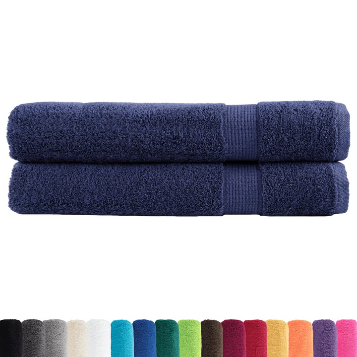 SOLUND Premium Towels, Set of 2, Navy Blue, 100x200cm 600gsm - Ultra Soft, Highly Absorbent & Durable Cotton Towels - Premium  from Home Treasures - Just £65.99! Shop now at Home Treasures