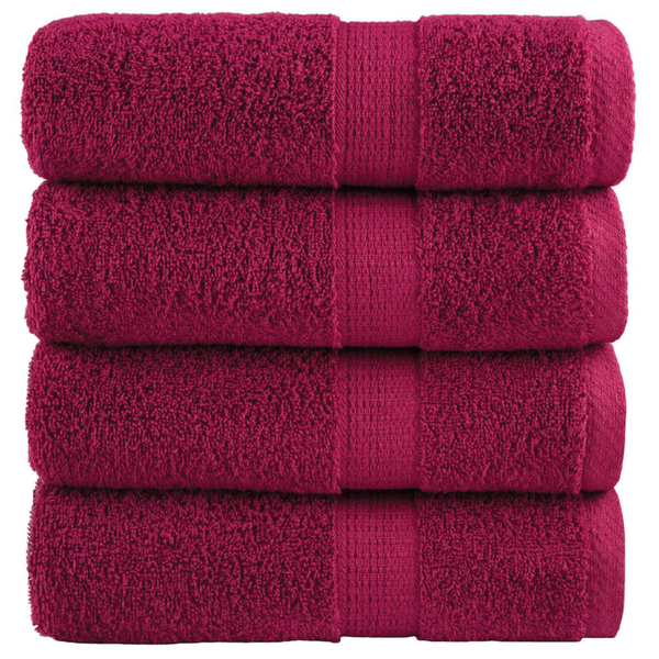 SOLUND Premium Soap Towels - Set of 4, Bordeaux, 30x30cm, 600gsm, Ultra-Soft & Absorbent, OEKO-TEX Certified - Premium  from Home Treasures - Just £16.99! Shop now at Home Treasures