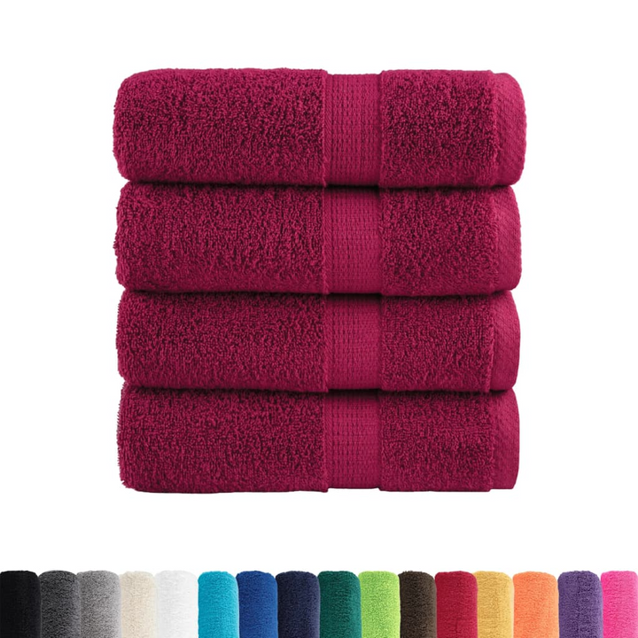 SOLUND Premium Soap Towels - Set of 4, Bordeaux, 30x30cm, 600gsm, Ultra-Soft & Absorbent, OEKO-TEX Certified - Premium  from Home Treasures - Just £16.99! Shop now at Home Treasures