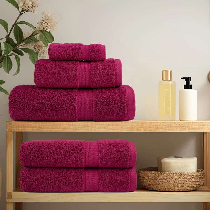 SOLUND Premium Soap Towels - Set of 4, Bordeaux, 30x30cm, 600gsm, Ultra-Soft & Absorbent, OEKO-TEX Certified - Premium  from Home Treasures - Just £16.99! Shop now at Home Treasures