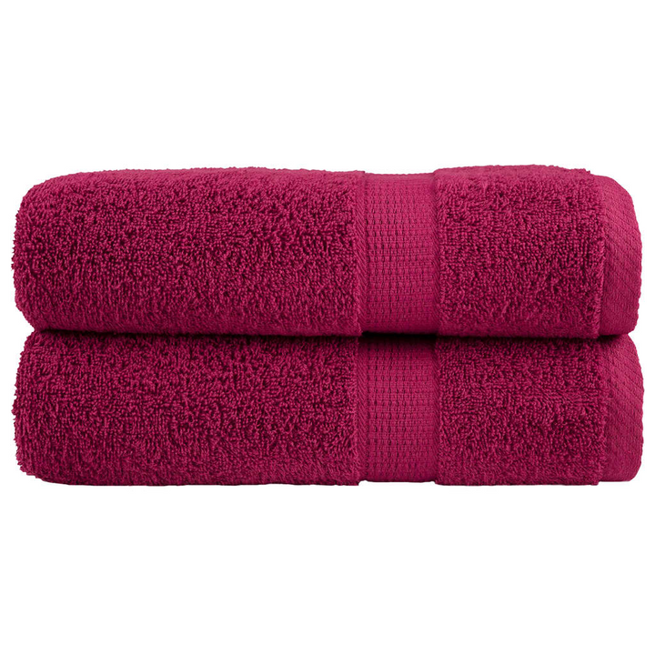 SOLUND Premium Bath Towels, Set of 2 - Luxurious 100% Ring-Spun Cotton, 100x150cm, 600gsm, Bordeaux - OEKO-TEX Certified, Super Absorbent & Machine Washable - Premium  from Home Treasures - Just £45.99! Shop now at Home Treasures