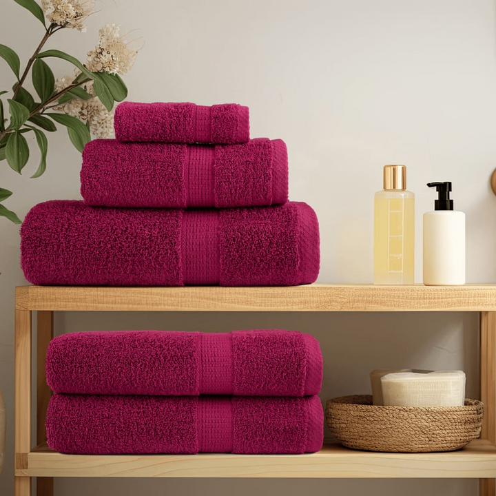 SOLUND Premium Bath Towels, Set of 2 - Luxurious 100% Ring-Spun Cotton, 100x150cm, 600gsm, Bordeaux - OEKO-TEX Certified, Super Absorbent & Machine Washable - Premium  from Home Treasures - Just £45.99! Shop now at Home Treasures