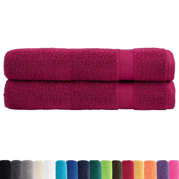 SOLUND Premium Towels, Set of 2, Bordeaux, 100x200cm, Ultra Soft, 600gsm, 100% Cotton, OEKO-TEX Certified - Premium  from Home Treasures - Just £65.99! Shop now at Home Treasures