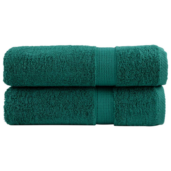 SOLUND Premium Shower Towels - Set of 2, Ultra-Soft 100% Cotton, 600 GSM, Highly Absorbent & Durable - Green, 70x140 cm - Premium  from Home Treasures - Just £36.99! Shop now at Home Treasures