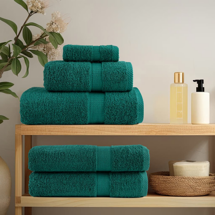 SOLUND Premium Shower Towels - Set of 2, Ultra-Soft 100% Cotton, 600 GSM, Highly Absorbent & Durable - Green, 70x140 cm - Premium  from Home Treasures - Just £36.99! Shop now at Home Treasures