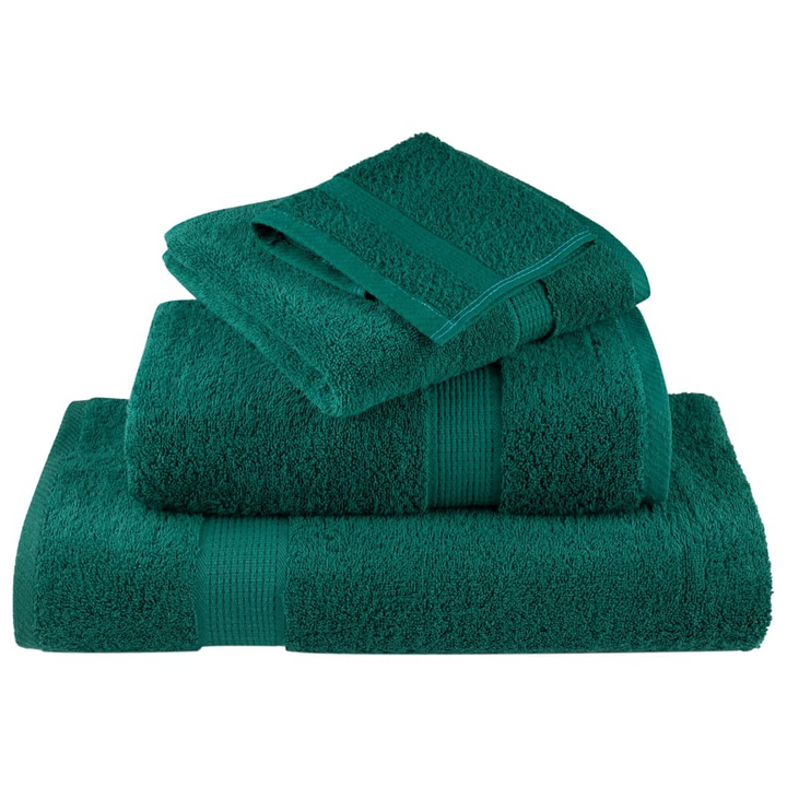 SOLUND Premium Shower Towels - Set of 2, Ultra-Soft 100% Cotton, 600 GSM, Highly Absorbent & Durable - Green, 70x140 cm - Premium  from Home Treasures - Just £36.99! Shop now at Home Treasures