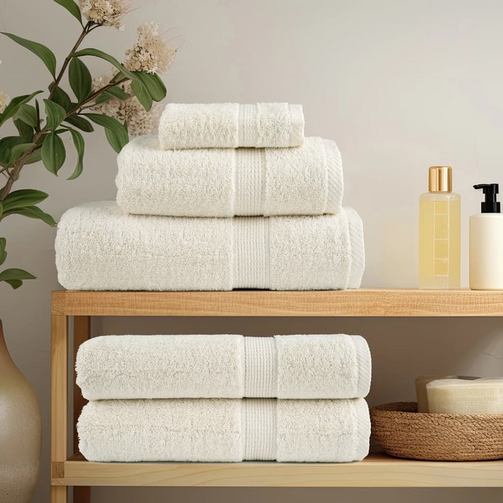 SOLUND Premium Cream Soap Towels - Set of 2, 30x30 cm, 600 GSM, 100% Cotton, OEKO-TEX Certified - Premium  from Home Treasures - Just £12.99! Shop now at Home Treasures