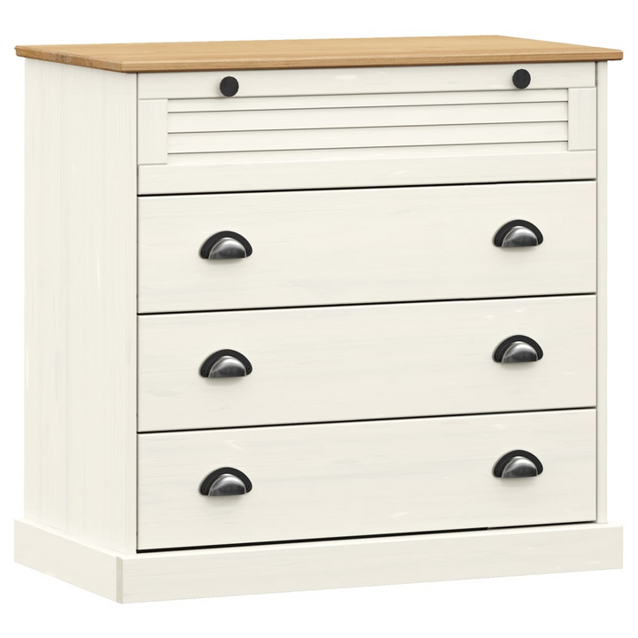 VIGO Highboard in White 80x40x176 cm | Solid Pine Wood Buffet Cabinet with Glass Doors and Ample Storage - Premium  from Home Treasures - Just £361.99! Shop now at Home Treasures