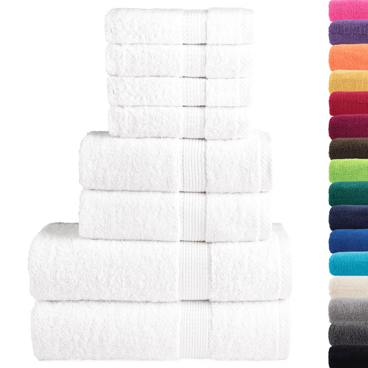 SOLUND 8 Piece Premium Towel Set in White 600 gsm - Ultra Soft, Highly Absorbent, and Durable Towels for Home & Spa Use - Premium  from Home Treasures - Just £58.99! Shop now at Home Treasures