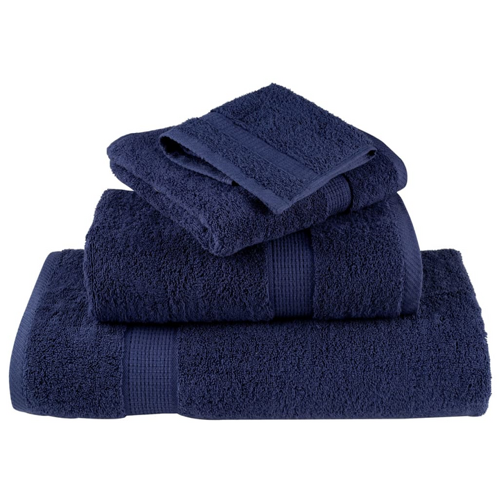 SOLUND 6 Piece Premium Towel Set Navy Blue 600 gsm - Ultra Soft & Highly Absorbent Cotton Towels, OEKO-TEX Certified, Perfect for Bathroom & Spa - Premium  from Home Treasures - Just £58.99! Shop now at Home Treasures