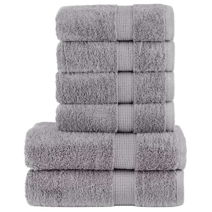 SOLUND 6 Piece Premium Towel Set in Grey 600 gsm - Soft, Absorbent & Durable - Premium  from Home Treasures - Just £66.99! Shop now at Home Treasures