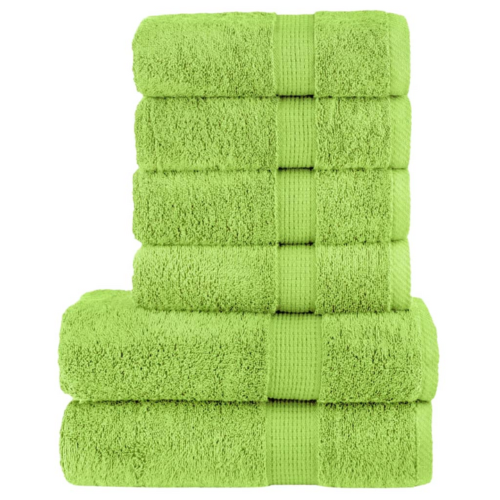 SOLUND 6 Piece Premium Towel Set in Apple Green, 600 GSM, Super Soft & Absorbent Cotton Towels - Premium  from Home Treasures - Just £67.99! Shop now at Home Treasures