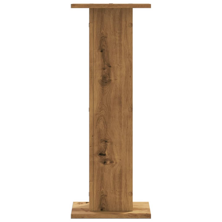 Set of 2 Artisian Oak Speaker Stands - Durable Engineered Wood, 80cm Height, 60kg Capacity - Enhance Audio Experience - Premium  from Home Treasures - Just £80.99! Shop now at Home Treasures