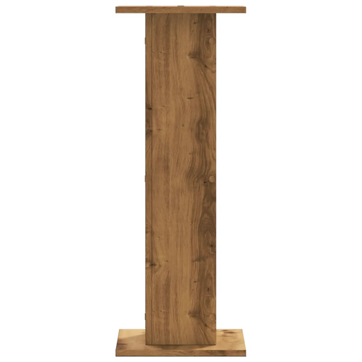 Set of 2 Artisian Oak Speaker Stands - Durable Engineered Wood, 80cm Height, 60kg Capacity - Enhance Audio Experience - Premium  from Home Treasures - Just £80.99! Shop now at Home Treasures