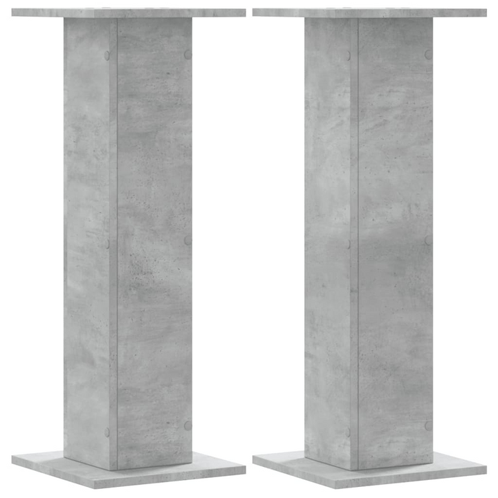 2 Pcs Speaker Stands Concrete Grey 30x30x80 cm - Durable Engineered Wood for Superior Sound Support - Premium  from Home Treasures - Just £67.99! Shop now at Home Treasures