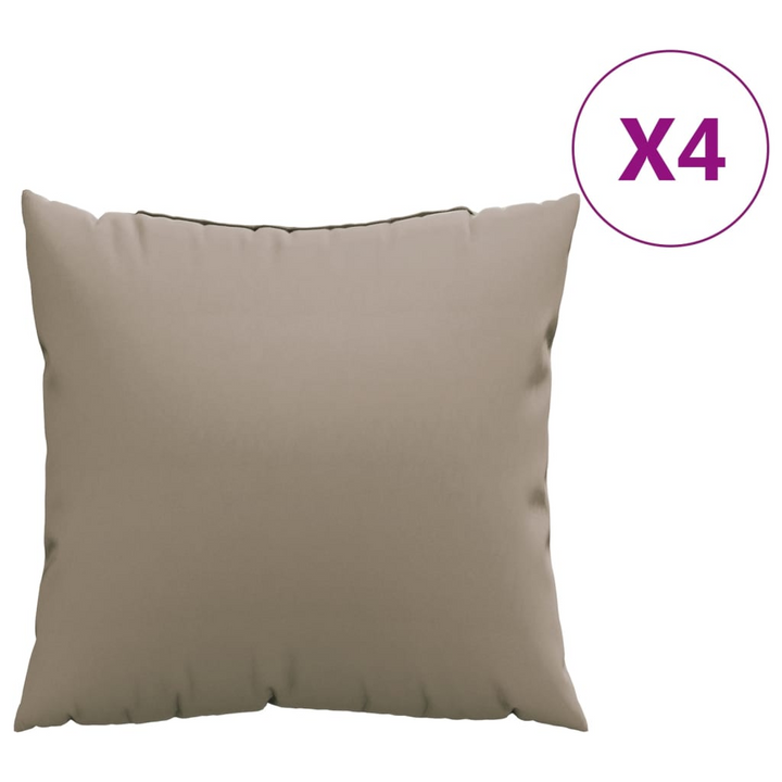 Set of 4 Taupe Sofa Cushions 60x60 cm - Water-Resistant, Perfect for Indoor & Outdoor Use - Premium  from Home Treasures - Just £50.99! Shop now at Home Treasures