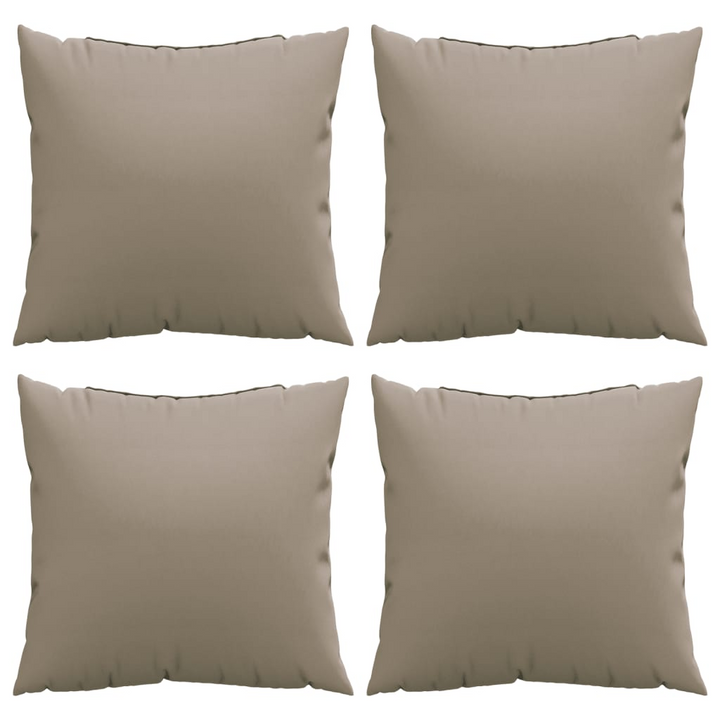 Set of 4 Taupe Sofa Cushions - 50x50 cm - Comfortable, Durable & Water-Repellent Fabric - Premium  from Home Treasures - Just £49.99! Shop now at Home Treasures