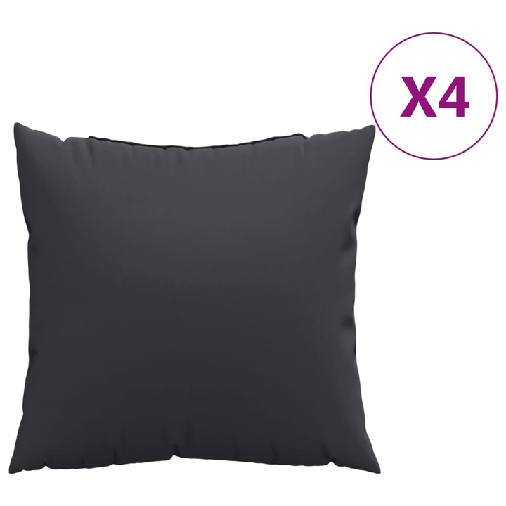 Set of 4 Black Sofa Cushions - 40x40 cm | Comfortable & Durable for Indoor/Outdoor Use - Premium  from Home Treasures - Just £33.99! Shop now at Home Treasures