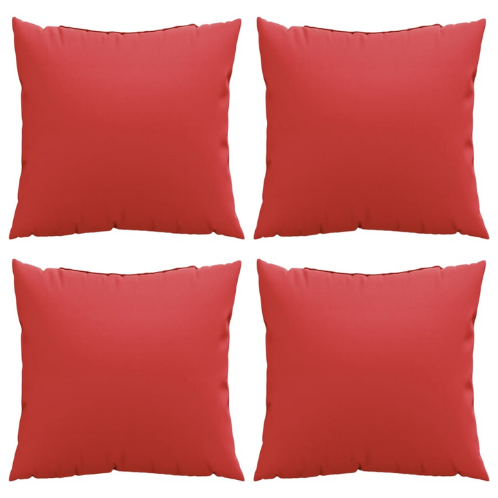 Red Sofa Cushions Set of 4 - 40x40 cm - Durable Polyester Fabric - Perfect for Indoor and Outdoor Use - Premium  from Home Treasures - Just £26.99! Shop now at Home Treasures