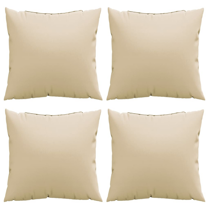 Beige Sofa Cushions Set of 4 - 40x40 cm - Durable, Water-Repellent Fabric for Indoor & Outdoor Comfort - Premium  from Home Treasures - Just £31.99! Shop now at Home Treasures