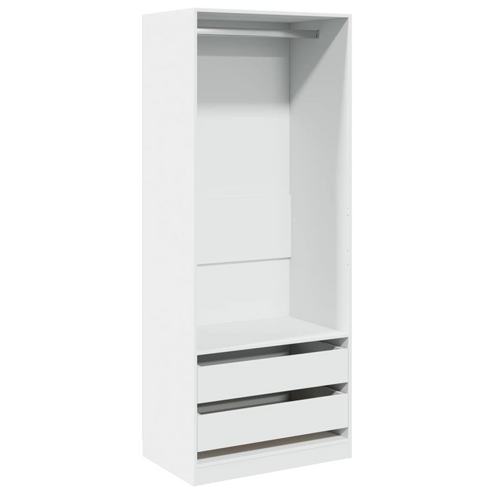 Stylish White Wardrobe 80x50x200 cm – Engineered Wood Closet with Ample Storage and Minimalist Design - Premium  from Home Treasures - Just £193.99! Shop now at Home Treasures