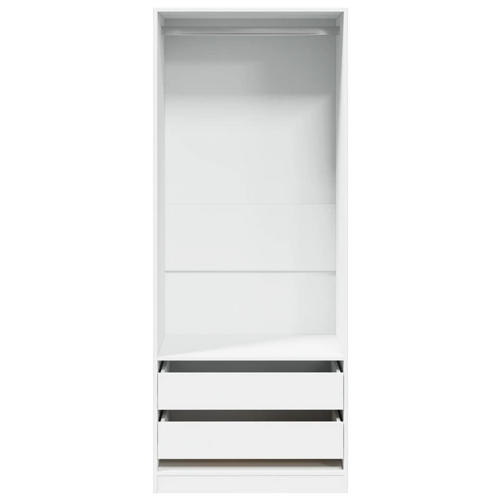 Stylish White Wardrobe 80x50x200 cm – Engineered Wood Closet with Ample Storage and Minimalist Design - Premium  from Home Treasures - Just £193.99! Shop now at Home Treasures