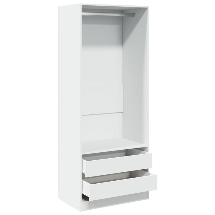 Stylish White Wardrobe 80x50x200 cm – Engineered Wood Closet with Ample Storage and Minimalist Design - Premium  from Home Treasures - Just £193.99! Shop now at Home Treasures