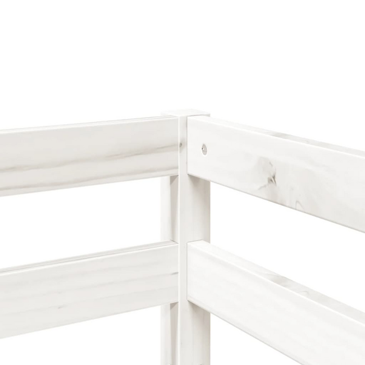 Children's Loft Bed with Ladder & Slide - White 90x200 cm | Solid Pine Wood | Space-Saving Design & Safety Guardrails - Premium  from Home Treasures - Just £270.99! Shop now at Home Treasures