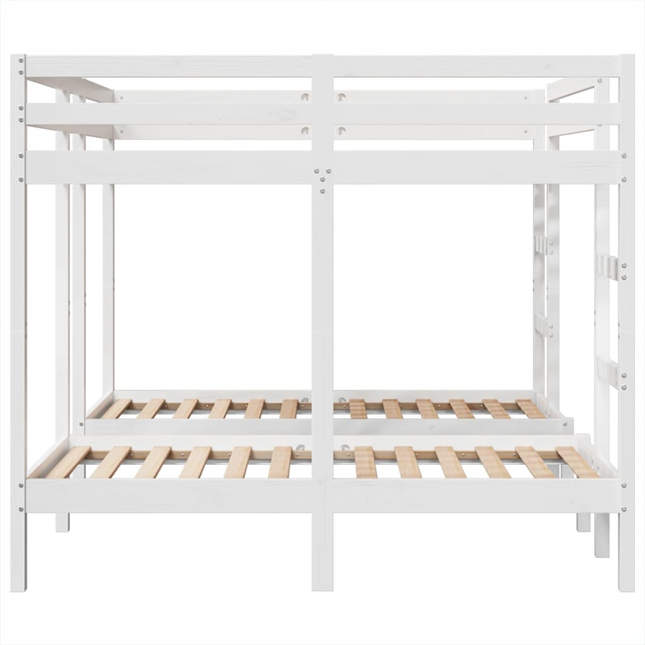 Solid Wood Triple Bunk Bed Frame in White, Space-Saving, 140x200/70x140 cm | Perfect for Families and Guests - Premium  from Home Treasures - Just £487.99! Shop now at Home Treasures