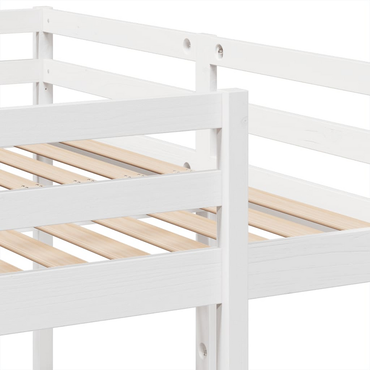 Solid Wood Triple Bunk Bed Frame in White, Space-Saving, 140x200/70x140 cm | Perfect for Families and Guests - Premium  from Home Treasures - Just £487.99! Shop now at Home Treasures