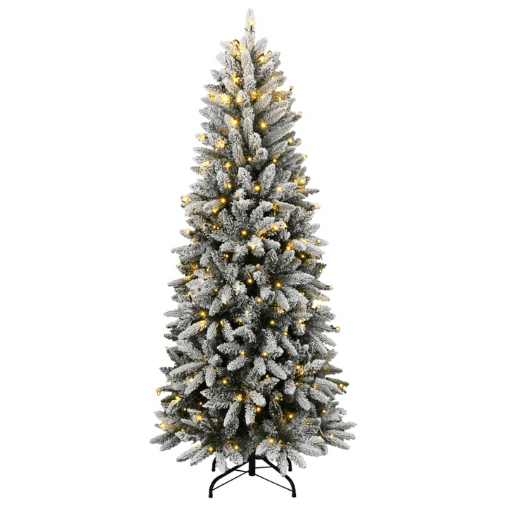 Artificial Christmas Tree with 150 LEDs and Flocked Snow - Perfect for Holiday Decoration - Premium  from Home Treasures - Just £110.99! Shop now at Home Treasures