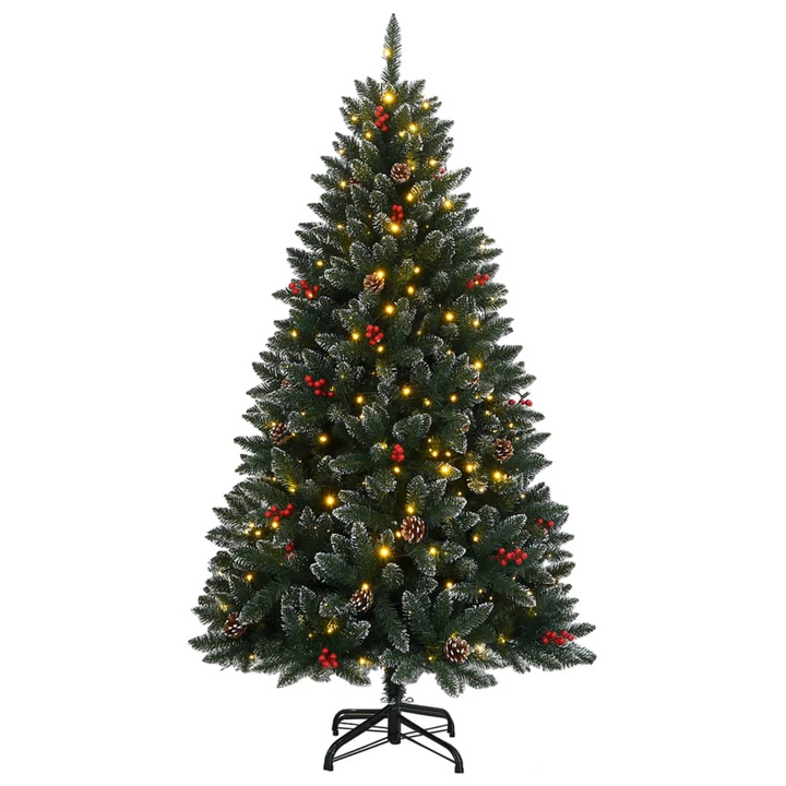 120cm Artificial Christmas Tree with 150 Warm White LEDs and Snow Decoration - Festive Holiday Decor - Premium  from Home Treasures - Just £81.99! Shop now at Home Treasures