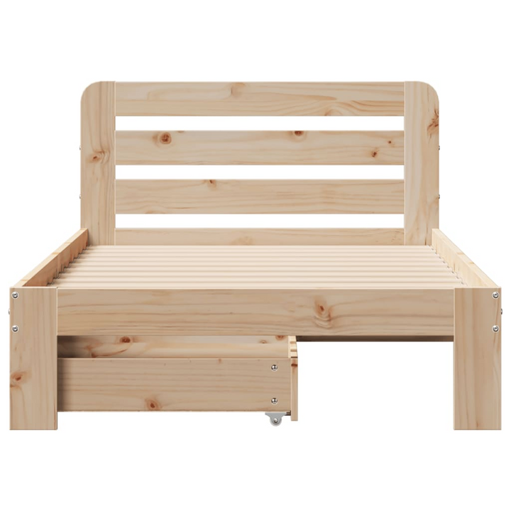 Solid Pine Wood Bed Frame with Storage Drawers (100x200 cm) - Sturdy & Stylish Bed Base - Premium  from Home Treasures - Just £163.99! Shop now at Home Treasures