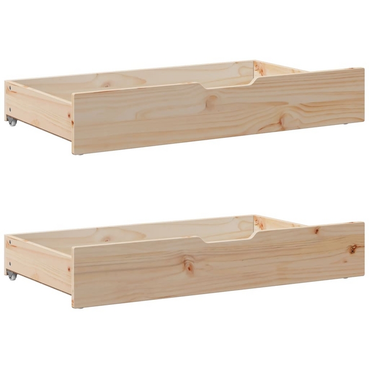 Solid Pine Wood Bed Frame with Storage Drawers (100x200 cm) - Sturdy & Stylish Bed Base - Premium  from Home Treasures - Just £163.99! Shop now at Home Treasures